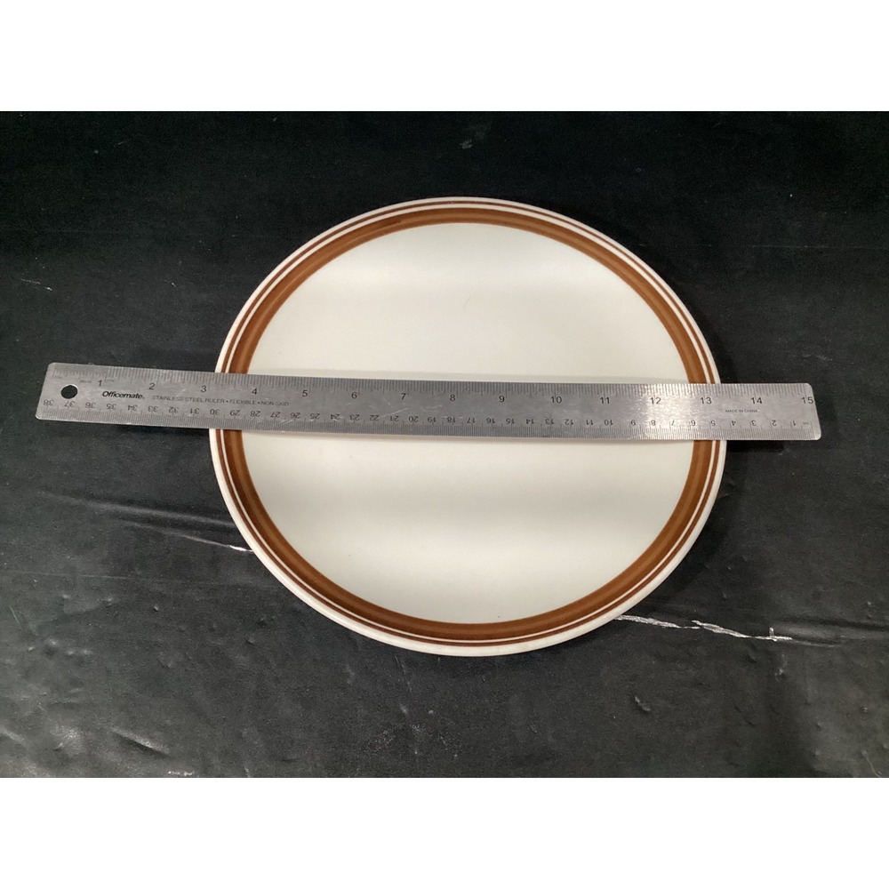 Jackson Custom China Brown Rim Dinner Plate